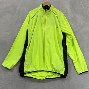 Wosawe Men's 3XL High Visibility Cycling Wind Jacket Long Sleeve